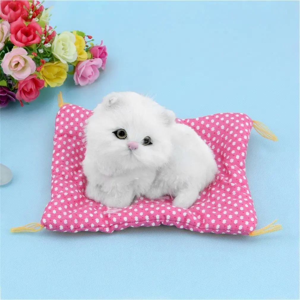 Мягкие игрушки, милые куклы-животные, плюшевые спящие кошки, игрушка со звуком для детей, игрушки, подарок на день рождения, куклы, украшения, игрушки