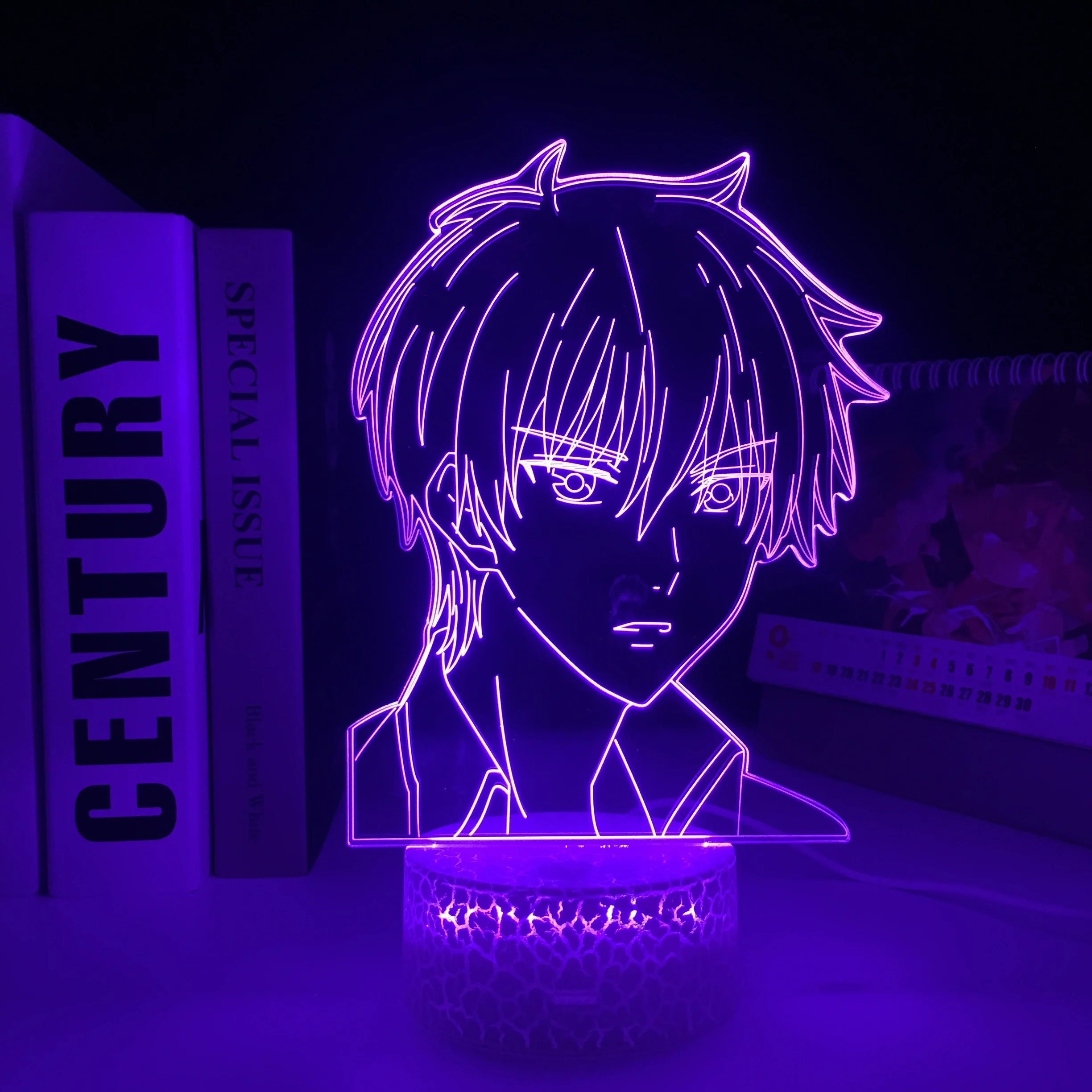

Fruits Basket Kyo Sohma Anime Acrylic 3D White Base Lamp for Bedroom Decor Night Light Children's Birthday Gift LED Desk Light