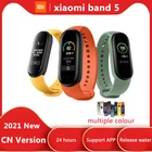 Оригинальный Xiaomi Mi Band 5 спортивный водонепроницаемый фитнес-трекер с пульсометром большой AMOLED водонепроницаемый экран Смарт-браслет 7 цветов браслет