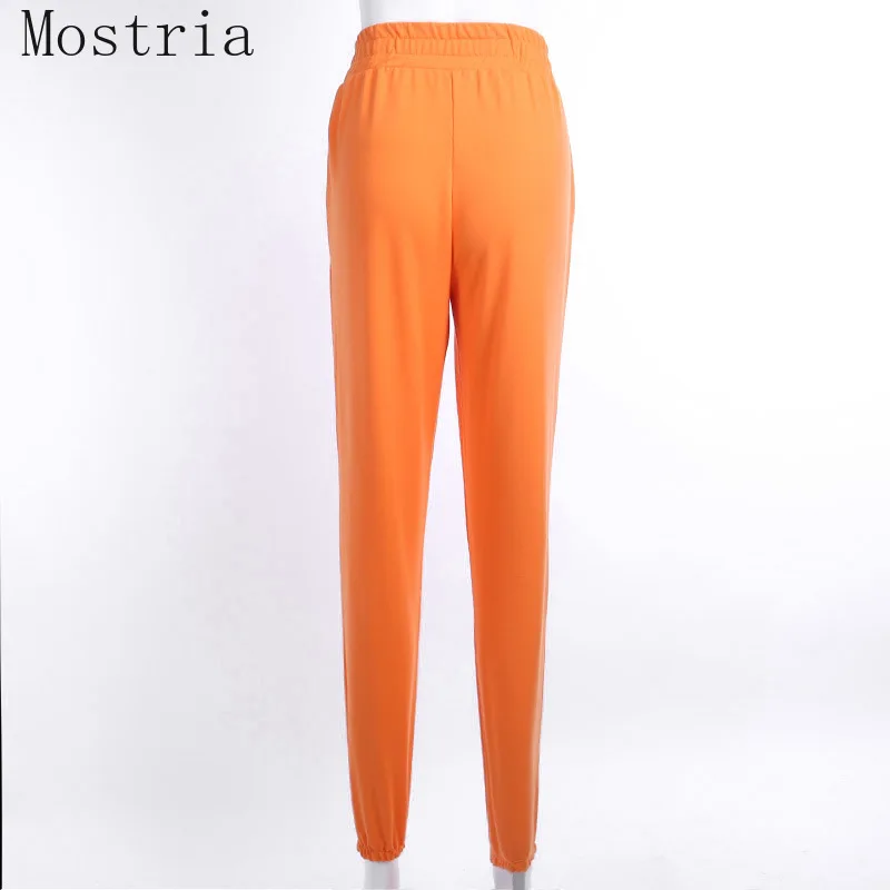 

Autumn fashion y2k casual pants pure color elastic waist casual sports trousers streetwear women