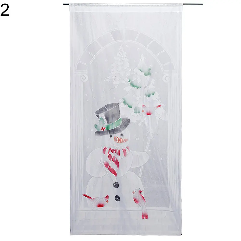 Рождественский милый СВЕТОДИОДНЫЙ занавес со снеговиком для гостиной спальни