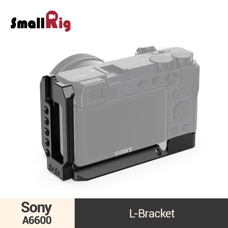 SmallRig A6600 БЫСТРОРАЗЪЕМНАЯ L кронштейн пластина для sony A6600 Arca-швейцарская боковая пластина+ опорная пластина L Пластина Vlog съемка пластина-2503