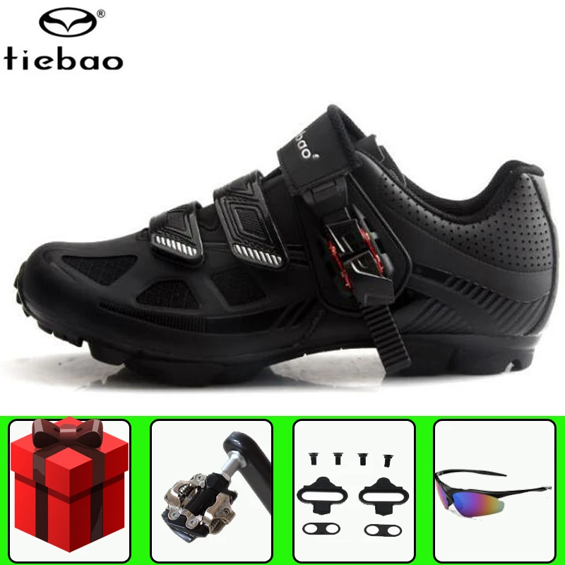 add all Tiebao велосипедная обувь sapatilha ciclismo mtb SPD набор педалей для велосипеда мужские кроссовки самозакрывающиеся дышащие горный велосипед - Цвет: add all