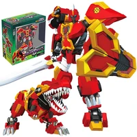 big super ten tyrannus mecha transformation robot toys with weapon action figures two modes deformation dinosaur super 10 toy