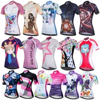 keyiyuan 2022 mtb jersey women short sleeve cycling shirt bike clothing tops maillot ciclismo mujer wielrenkleding dames