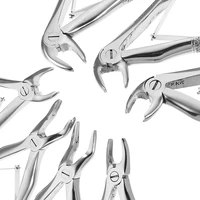 7pcs dental forceps childrens tooth stainless steel extraction forcep pliers kit dental lab instruments tools