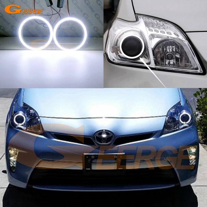 Для Toyota Prius 2010 2011 2012 2013 2014 2015 галогенные фары отличные ультра яркие COB led Ангельские