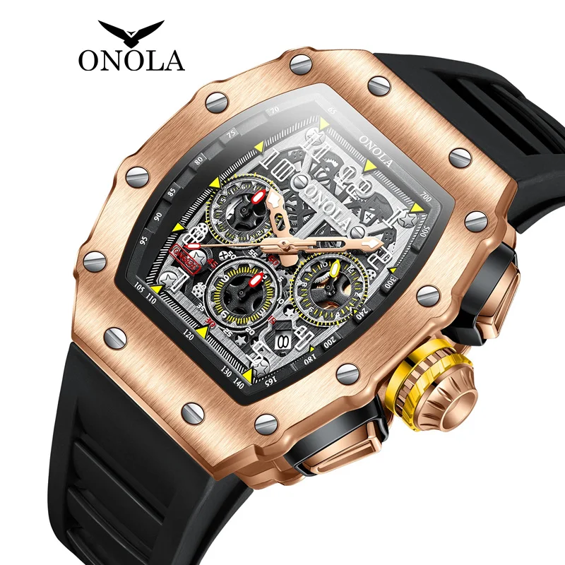 

ONOLA Top Brand Luxury Watches for Men Multifunction Sports Waterproof Luminous Sports Casual Clock Men Quartz Wristwatches