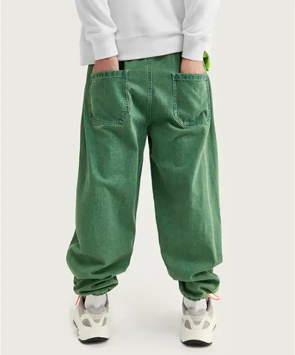 Современный ретро джинсы Для Мужчин's свободный зауженные джинсовые штаны из