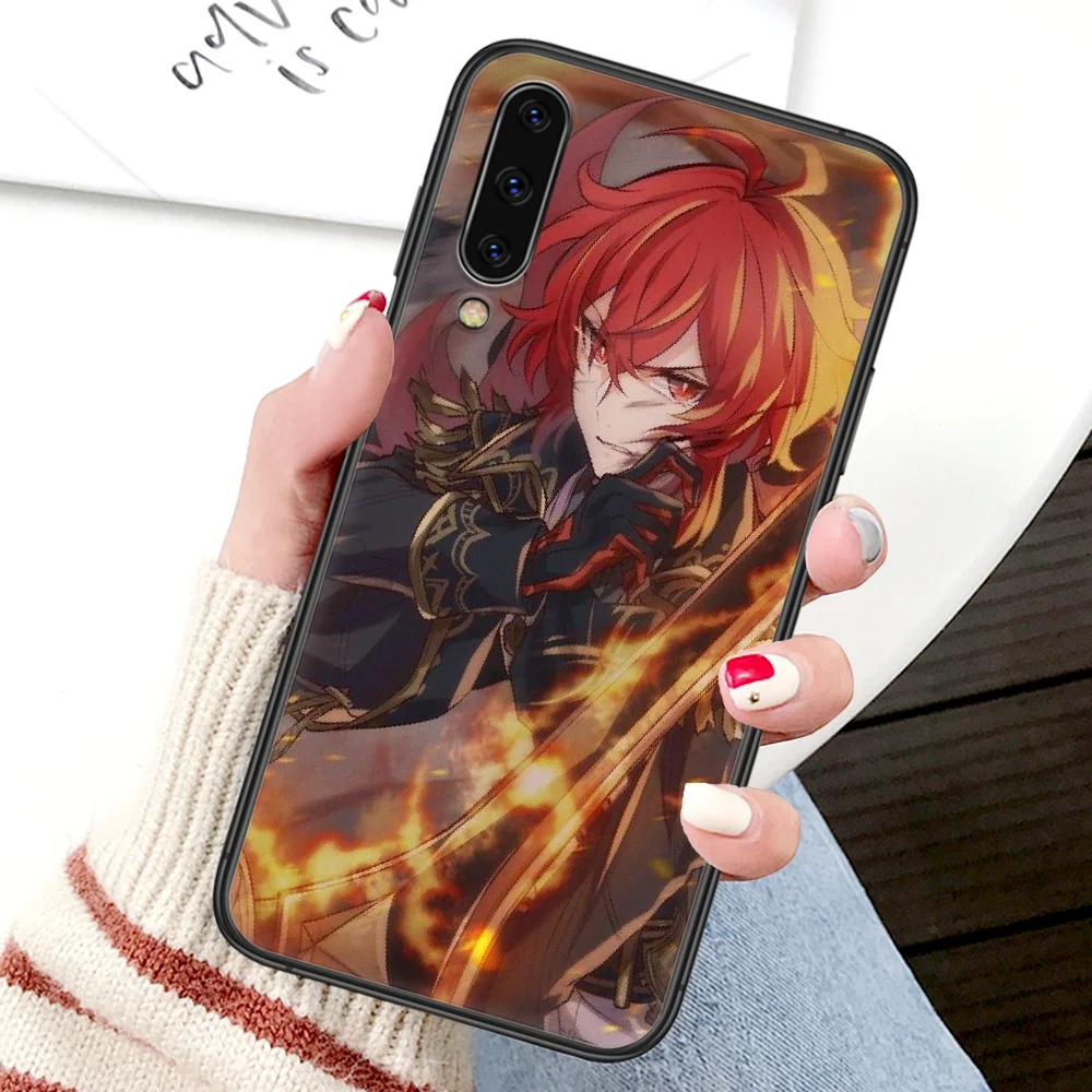 

Genshin Impact Diluc Phone Case For Samsung Galaxy A 3 5 7 8 10 20 20E 21S 30 30S 40 50 51 70 71 4G black Prime 3D Cell Soft
