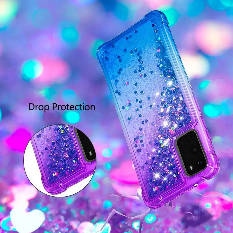 

Silicon Case For Samsung Galaxy S20 Ultra Liquid Quicksand Cover For Samsung S 20 Ultra S20 S20 Plus Transparent Protection Case