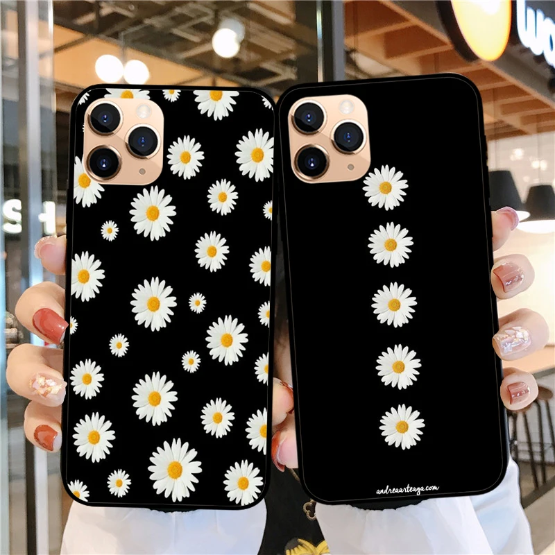 Модный силиконовый чехол с хризантемой для телефона iPhone 11 Pro Max SE 2020 6 6S 7 8Plus MAX XR XS X