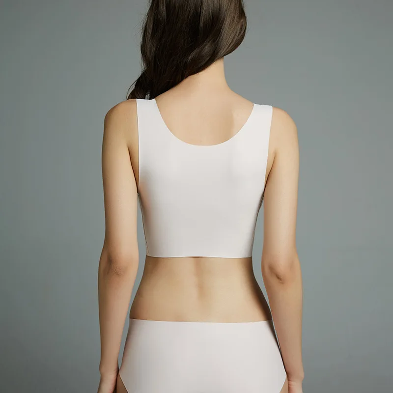 Женский жилет для занятий йогой бюстгальтер сна цельный спортивный пуш ап