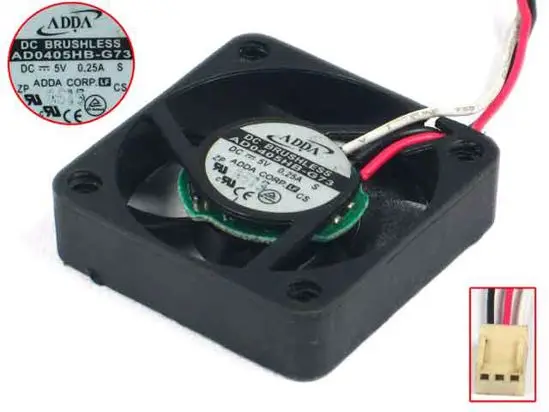 Охлаждающий вентилятор для сервера ADDA AD0405HB-G73 S DC5V 0.25A 40x40x10 мм