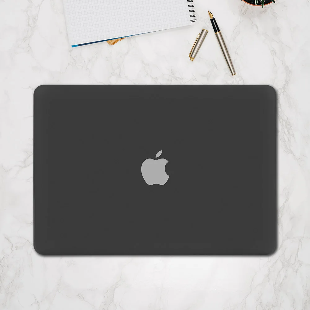 Для Macbook air pro retina 11 12 13 15 чехол Aiyopeen Прозрачный матовый Жесткий Чехол для ноутбука для macbook 15,4 13,3 дюймов A1466 - Цвет: Black