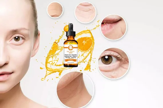 

DR.DAVEY Serum For Face Vitamin C Rose Hips Essence Hyaluronic Acid Whitening Natural Firm Soothing Repair Essence Face Skin