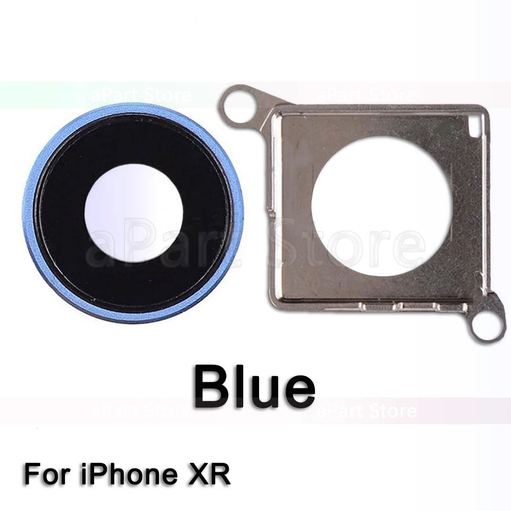 Для iPhone X Xs Max XR сапфировое стекло задняя камера стекло объектив кольцо Крышка Оригинальная Запасная часть - Цвет: XR Blue