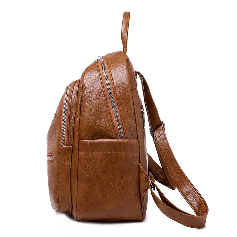 2019 женские кожаные рюкзаки вместительные школьные ранцы для девочек подростков