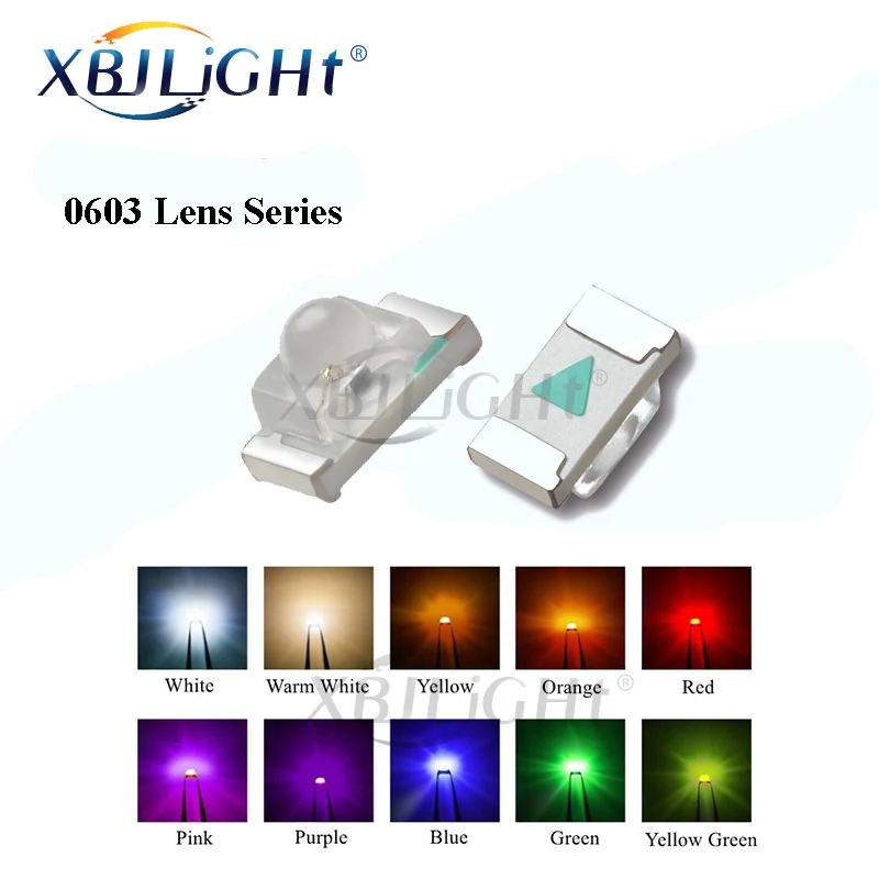 1000 шт. 0603 smd led 0 04 W объектив красный желтый зеленый оранжевый синий светильник чип
