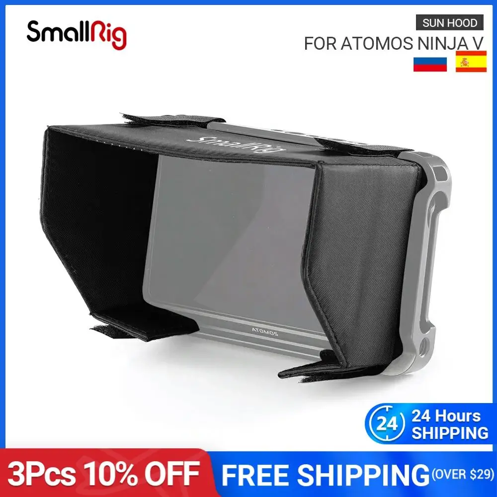 

SmallRig LCD Screen Sunhood for Atomos Ninja V 5" 4K HDMI Recording Monitor Cage Sun Shield Hood- 2269