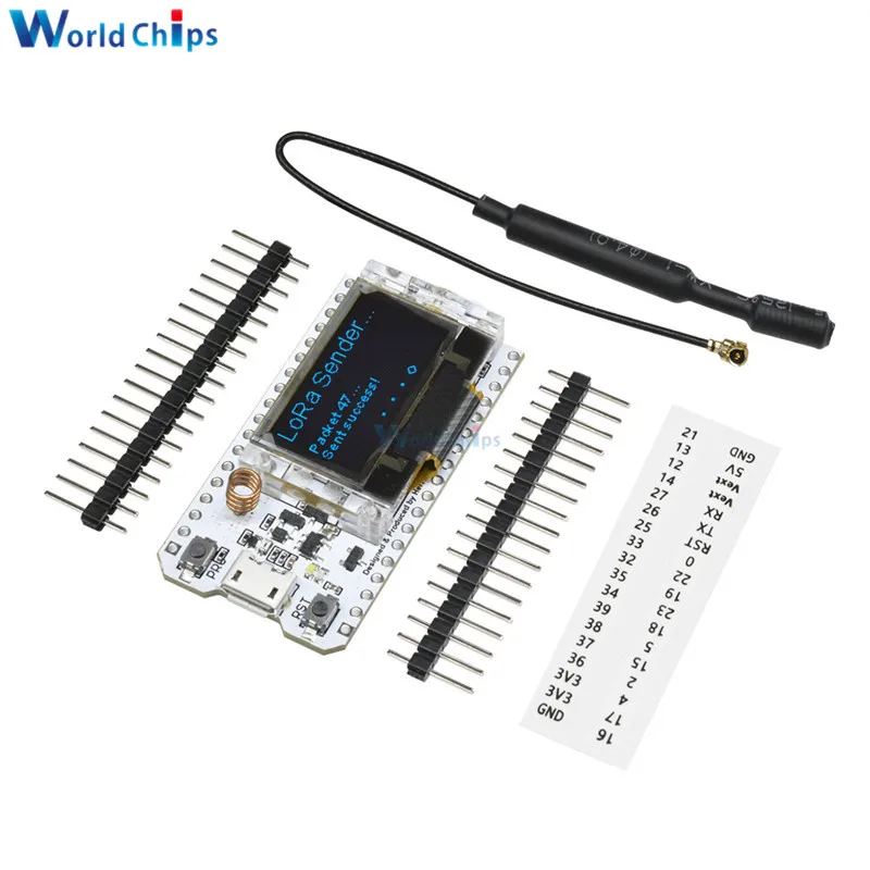 868MHz-915MHz SX1276 ESP32 LoRa 0.96 Inch Blue OLED Display Bluetooth WIFI Lora Kit 32 Module IOT Development Board for Arduino