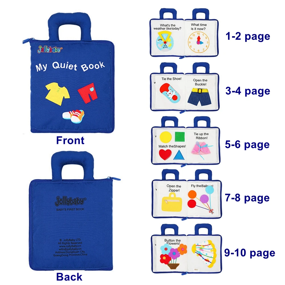 Детские 3D тканевые книги Монтессори стереоскопическая ткань Книга Историй для