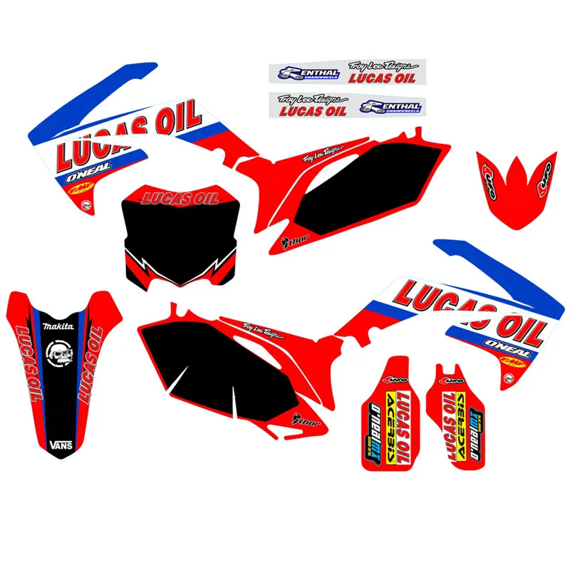 CRF450R 2009 - 2012 полная команда Обтекатели графические наклейки на заказ для Honda CRF250R