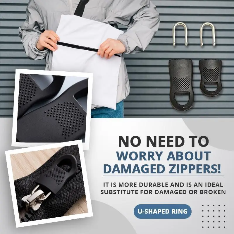 8Pcs Universal Detachable Zipper Puller Set for Zipper Slider Repair - DIY Sewing Craft Sewing Kits - Resin Zip Head image 3