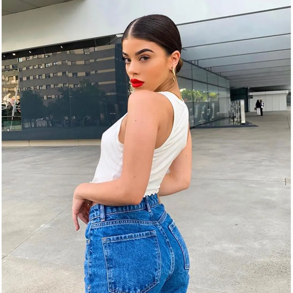 Сексуальный женский укороченный топ летние топы на бретельках укороченная