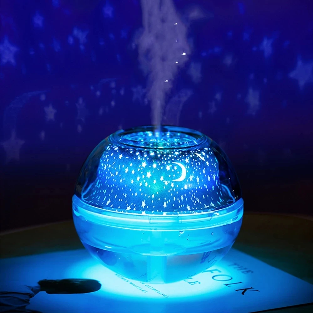 

Creative Starry Sky Crystal Night Light Projection Humidifier Romantic Colorful Air Purifier USB With Aromatherapy Humidifier