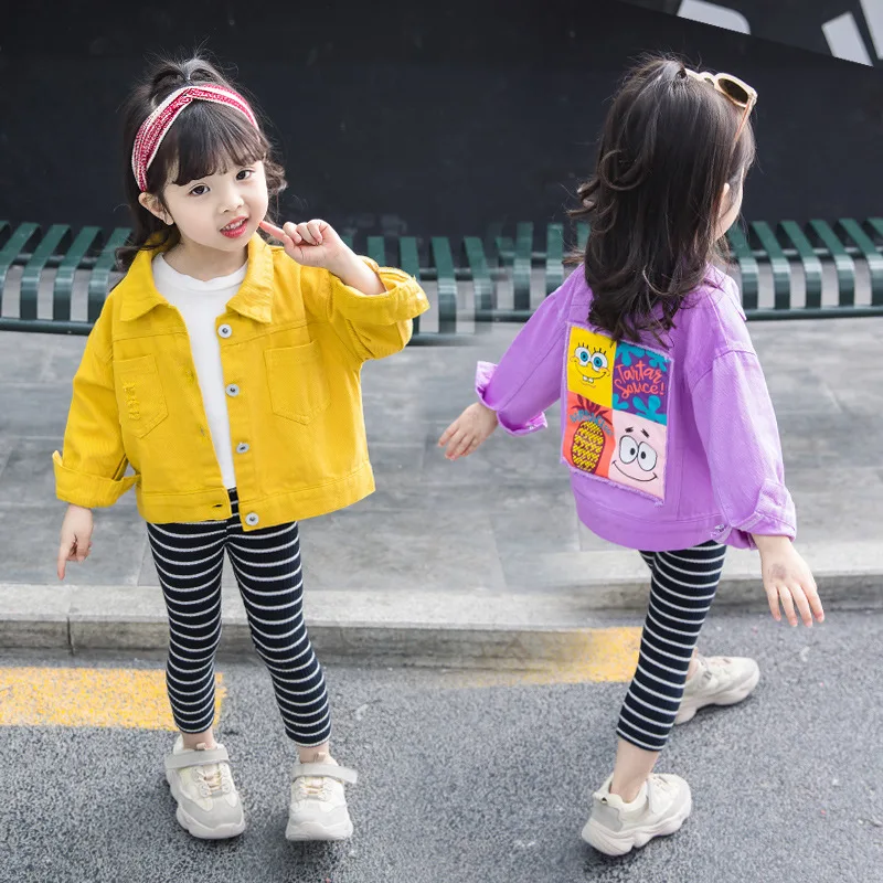 Пальто для девочек детская одежда с героями мультфильмов зимняя куртка на осень