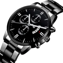 New Brand Men Watches Luxury Casual Watch Quartz Stainless Steel Waterproof Calendar Sports Clock Watches Business Reloj D24#