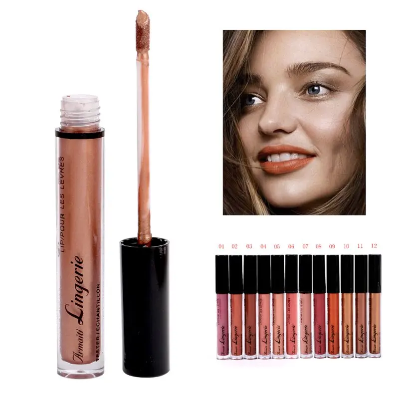 Гладкий и соблазнительный корейский макияж Матовый тинт-блеск для губ