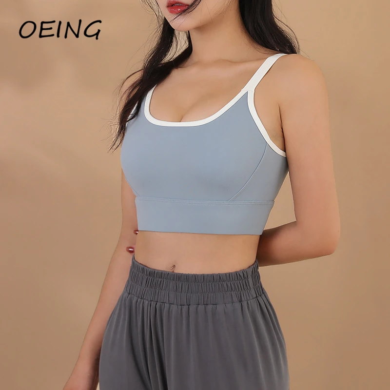 

2022 Sport Yoga Vest Patchwork Push Up Gym Cloothes Summer Jogging Tank Top