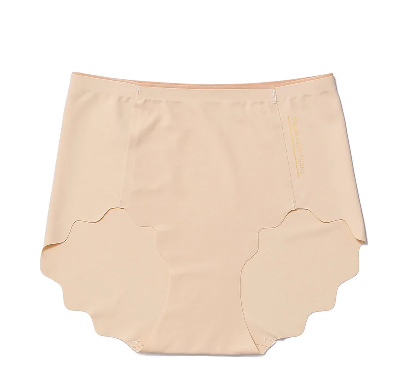 Women L-XXL Big Size Panties Seamless High Waist Underwear Soft Ultra Thin Sexy Ruffles Briefs Comfortable Breathable Lingerie