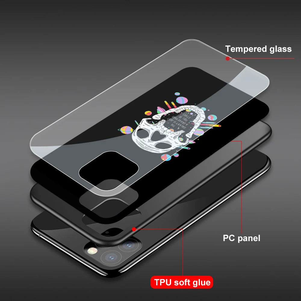 Ciciber чехол для телефона iphone 11 Pro XS макс. закаленное стекло XR 7X8 6 6s Plus милый смешной