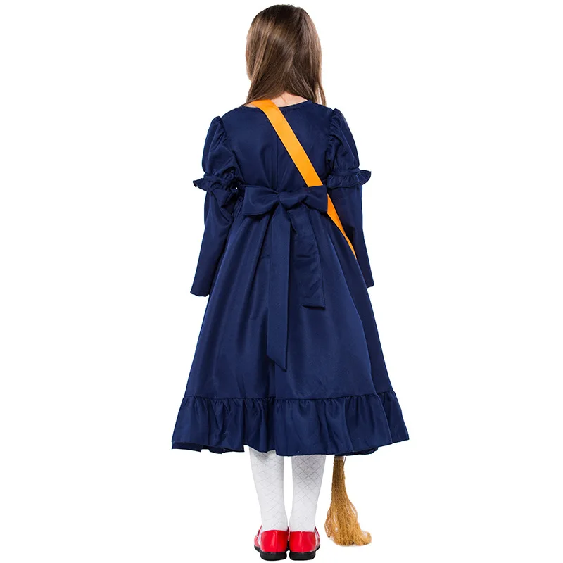 

Kids Girls JP Anime Kikis Service Cosplay Costume Dress Headband Bag Set Magic Post Officer Halloween Party Fancy Outfits