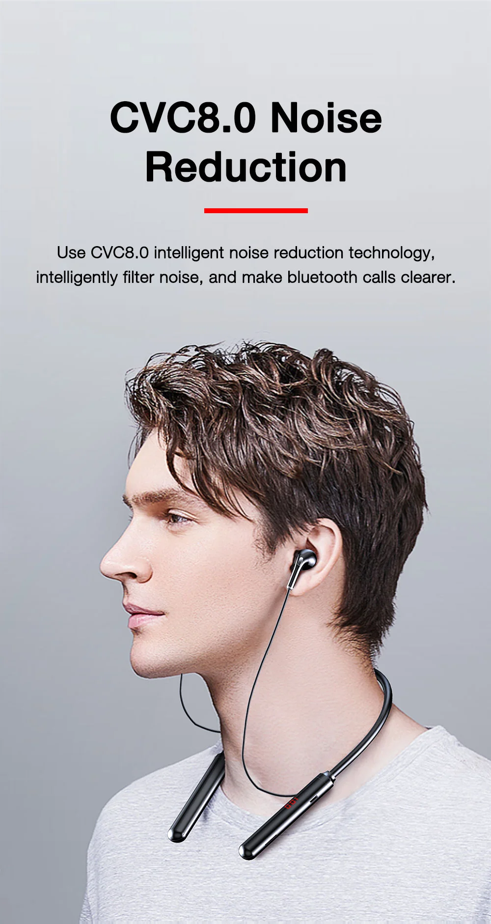 100 Hours Playback Wireless Bluetooth Earphones Magnetic Sports Running Headset IPX5 Waterproof Sport earbuds Noise reduction
