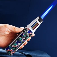 2022 new outdoor pen spray gun torch gas lighter windproof metal cigar cigarette kitchen bbq lighter jobon straight flame gadget