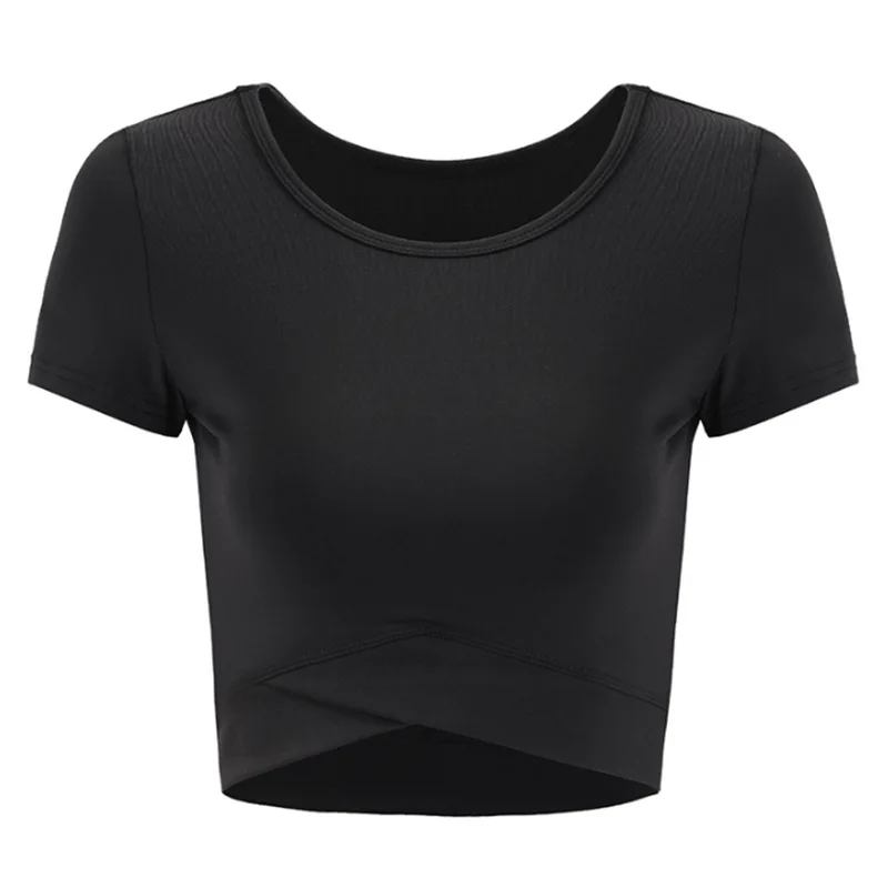 

Popular Fitness Yoga Clothes Women's New Sexy Exercise and Training T-shirt Short-sleeve Women's Sport Quick Drying Slim 07JW477