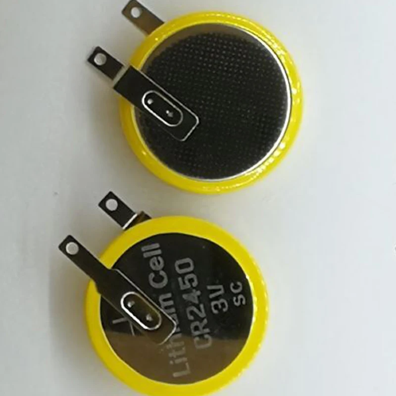 2PCS/LOT CR2450 Button Lithium battery 3V with weldding pins for Motherboard/Rice Cooker and so on |