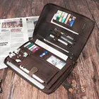 GZCZ Мужской портативный портфель из кожи Crazy Horse, мужская сумка для ноутбука, многофункциональная сумка для ipad, карман для телефона, держатель для карт