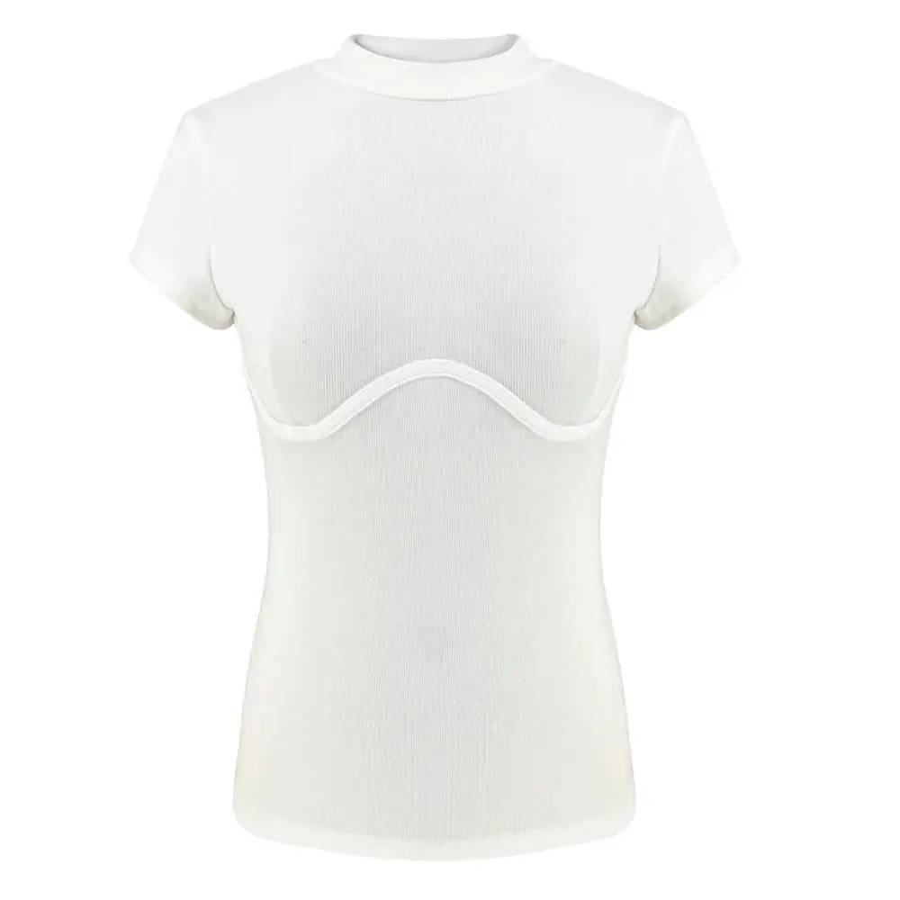 Модная женская блузка летняя Тонкая Повседневная однотонная с короткими