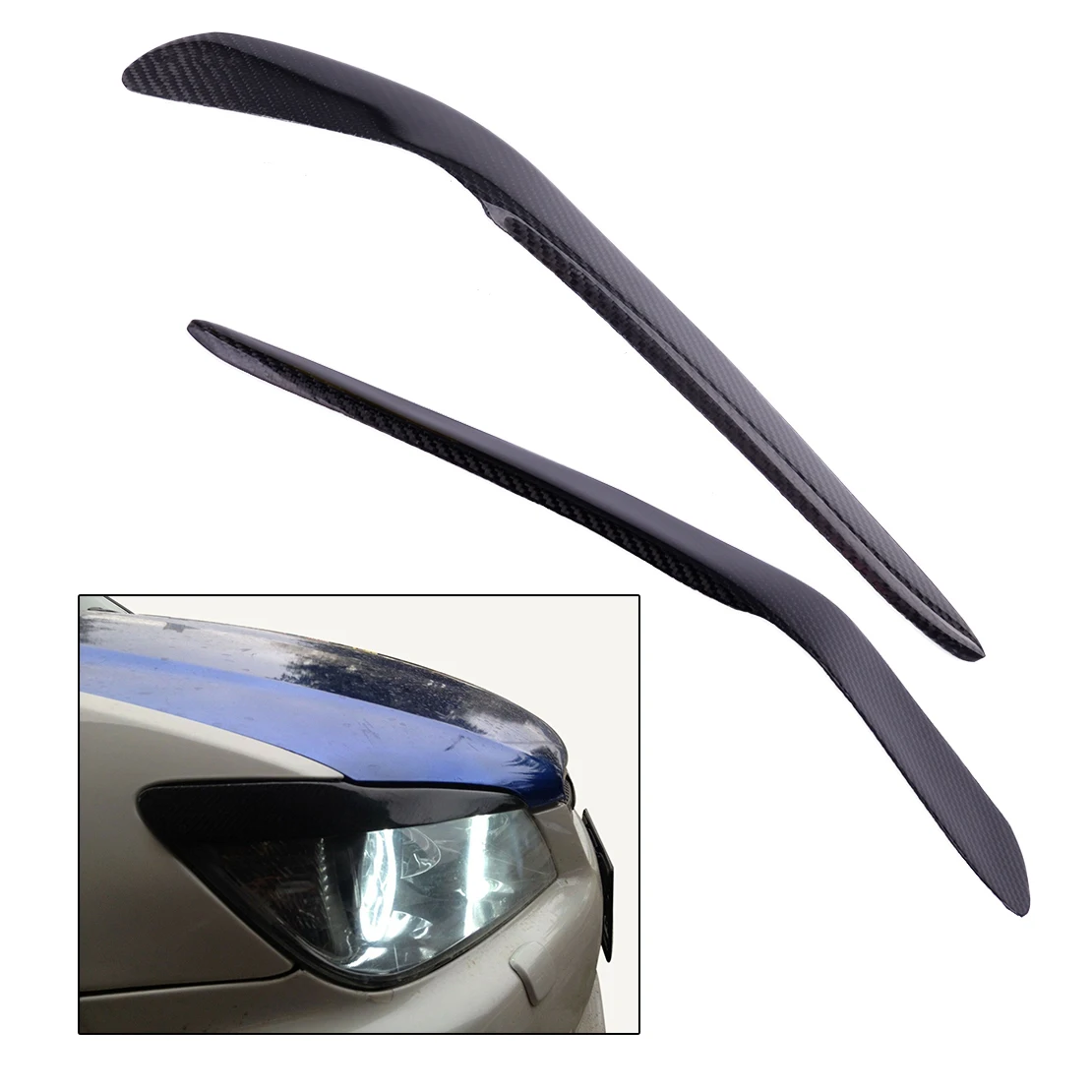 

1Pair Carbon Fiber Headlight Eyebrow Eyelid Trim Stripe Fit for Lexus IS200 IS300 Toyota Altezza XE10 1998-2005