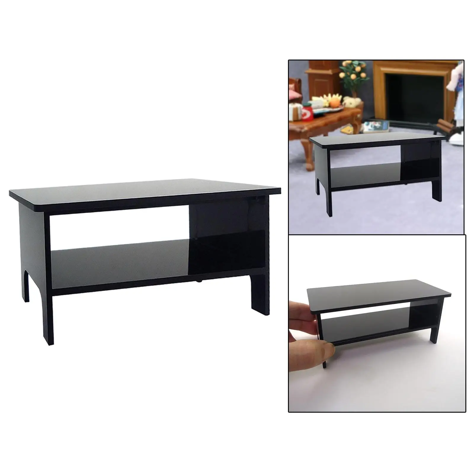 

Modern Dollhouse Coffee Table Side Table for BJD Doll Decor Doll House Decoration