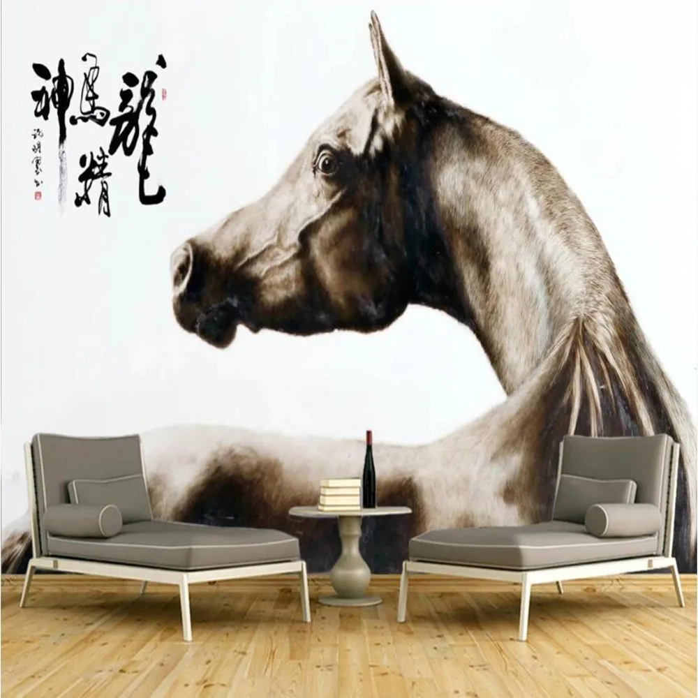 

Milofei manufacturers custom 3D modern dragon horse spirit is bokeh wallpaper mural