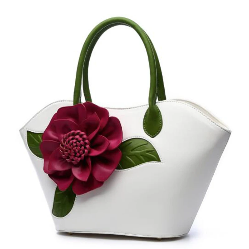 Женская кожаная сумка-мессенджер с цветком 2019 | Багаж и сумки