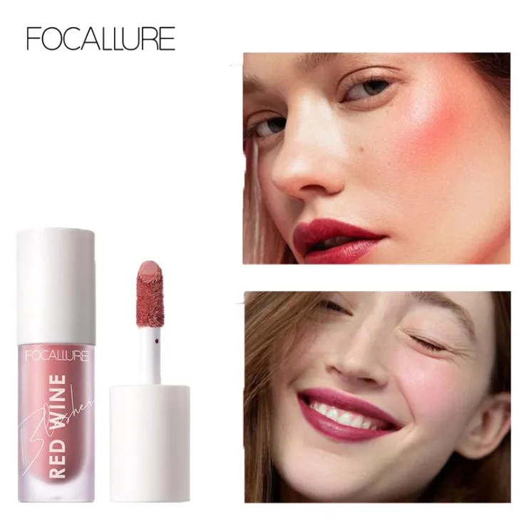 Жидкий от Focallure Румяна 4 цвета естественная щека лица макияж длительный