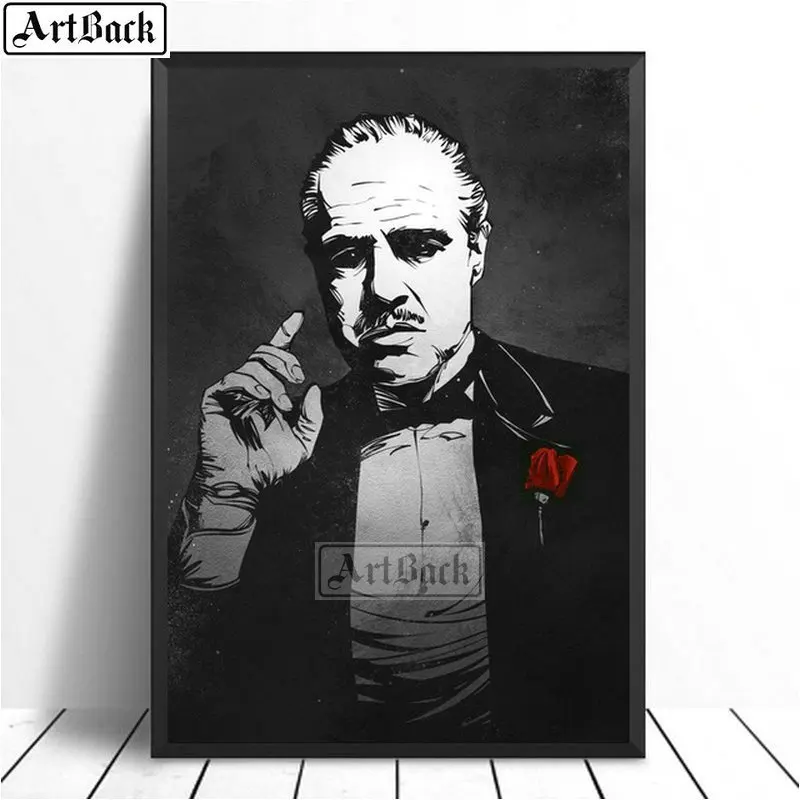 5d алмазная живопись с портретом крестного отца полноразмерная квадратная и