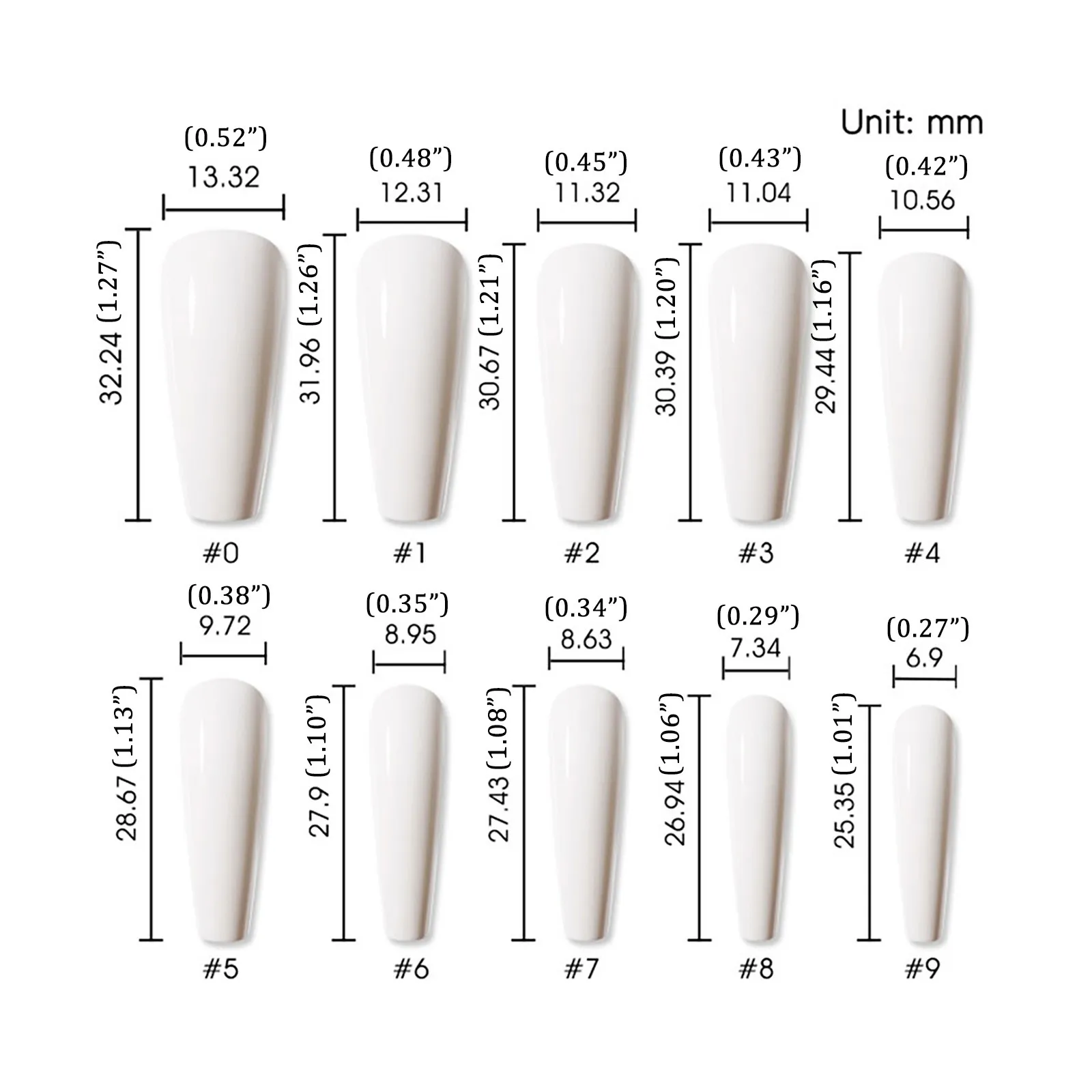 

Fake Nails Nails Art Extra Coffin Glossy Long Ballerina Solid Color Fake Nails Candy Color Tips False Nails Full Cover 8ML
